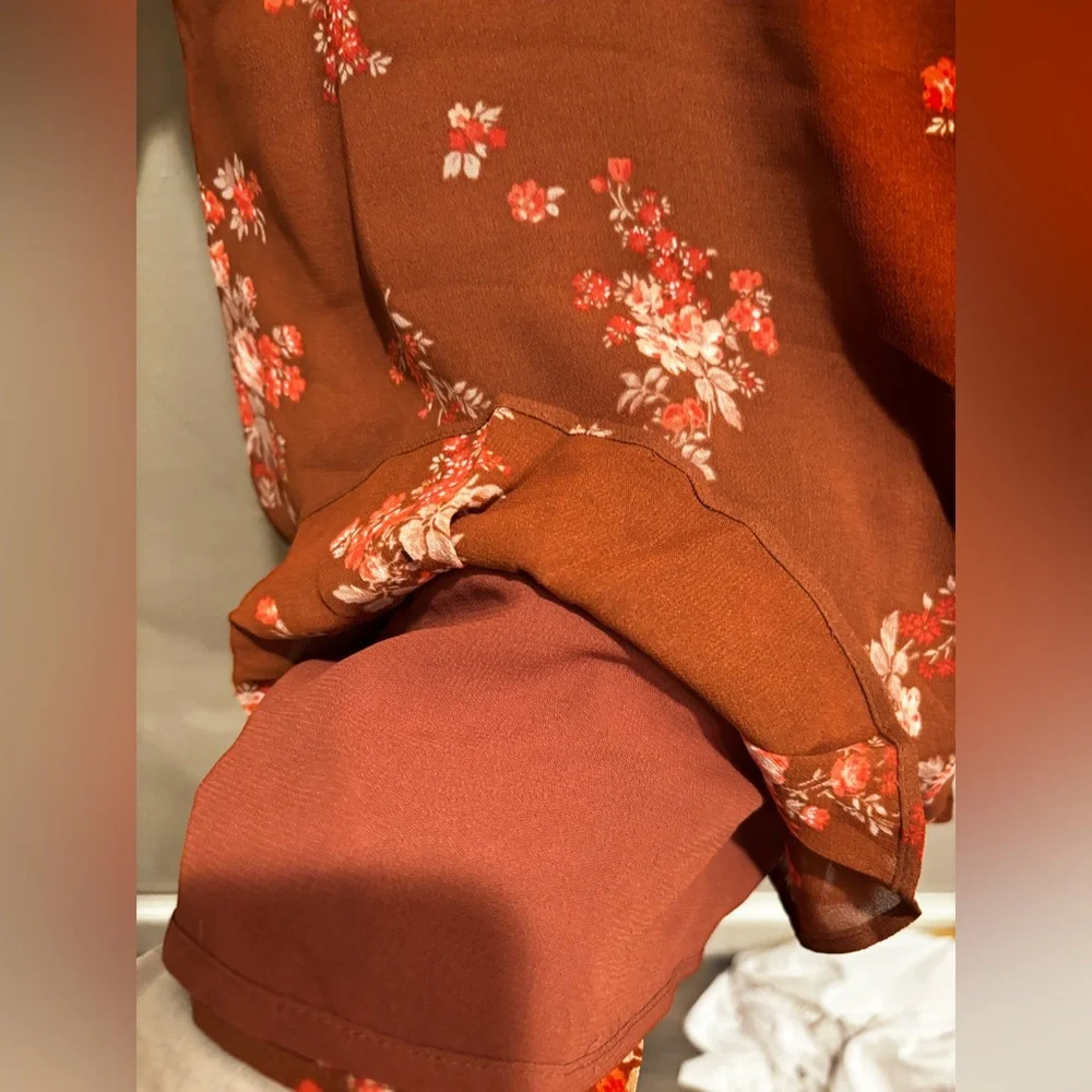 Reformation Brown Floral Mini Dress - Picture 6 of 13
